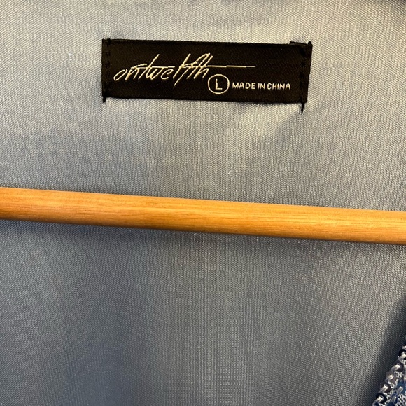 On Twelfth Blue Sequined Short Romper. Size L. - Picture 3 of 4